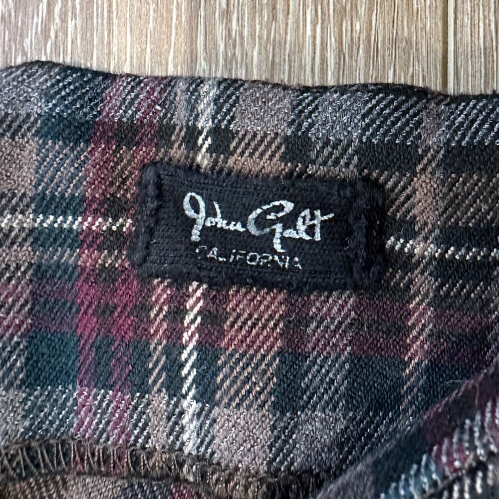 Brandy Melville John Galt Plaid Slit Mini Skirt Size XS - Picture 4 of 4